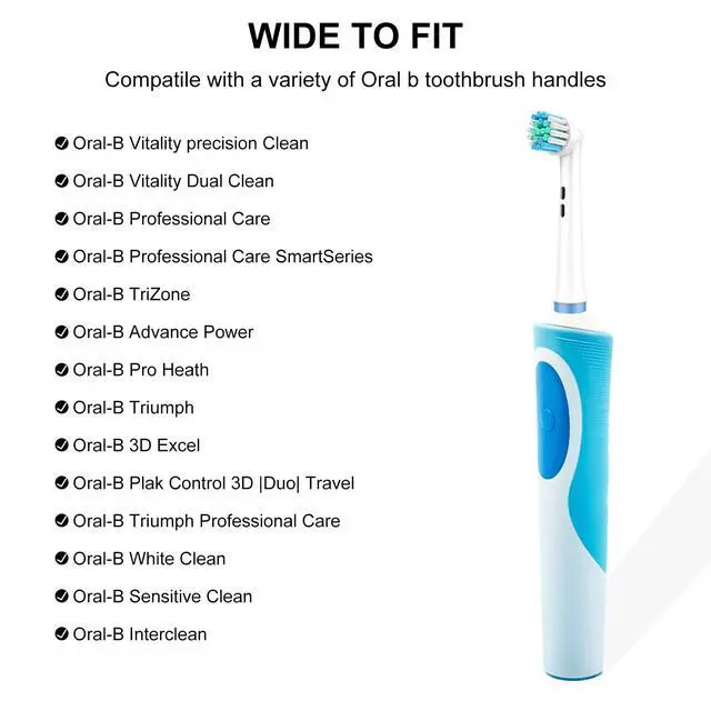Alt view image 2 of 7 - Toothbrush Heads for Oral B, 8 Pack Precision Clean Electric Toothbrush Replacement Heads Medium Soft Dupont Bristles Replacement Toothbrush Heads for Oral Health and Plaque Removal