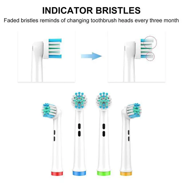 Alt view image 6 of 7 - Toothbrush Heads for Oral B, 8 Pack Precision Clean Electric Toothbrush Replacement Heads Medium Soft Dupont Bristles Replacement Toothbrush Heads for Oral Health and Plaque Removal