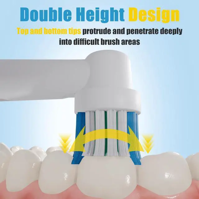Alt view image 3 of 6 - 8 Pcs Replacement Toothbrush Heads Compatible with Oral B Braun, Professional Electric Toothbrush Brush Heads Refills for Oral-B Pro 500/750/1000/1500/3000/3757/5000/7000/7500/8000