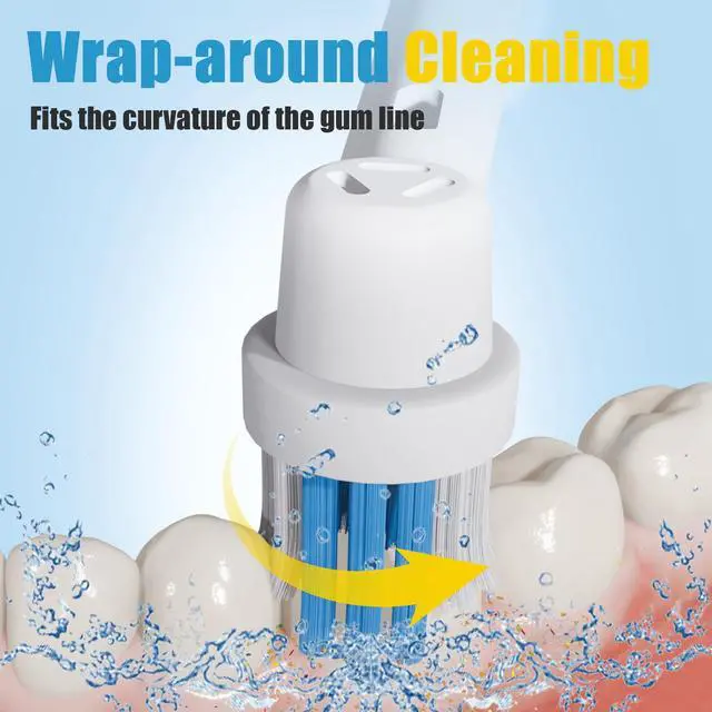 Alt view image 5 of 6 - 8 Pcs Replacement Toothbrush Heads Compatible with Oral B Braun, Professional Electric Toothbrush Brush Heads Refills for Oral-B Pro 500/750/1000/1500/3000/3757/5000/7000/7500/8000