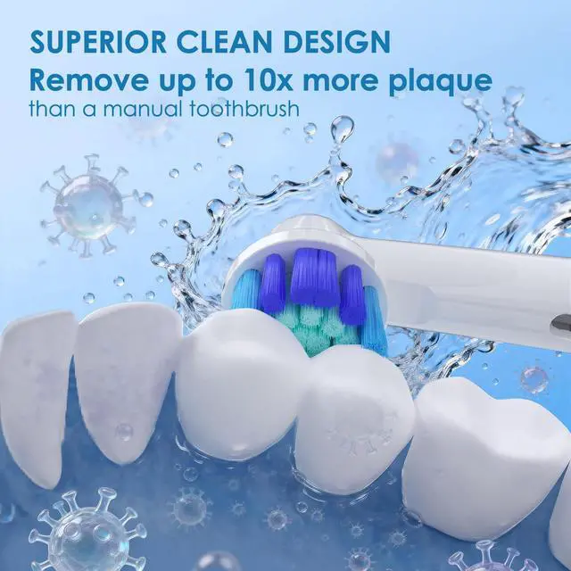 Alt view image 3 of 7 - Replacement Brush Heads Compatible with Oral B Braun Electric Toothbrush
