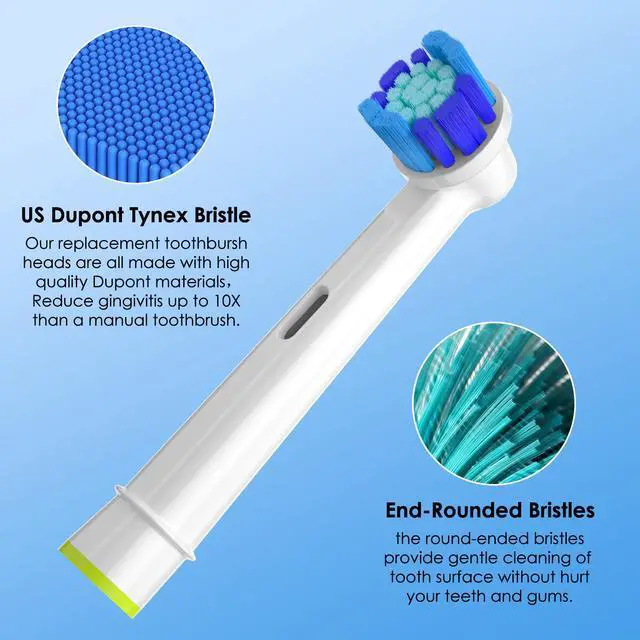 Alt view image 5 of 7 - Replacement Brush Heads Compatible with Oral B Braun Electric Toothbrush