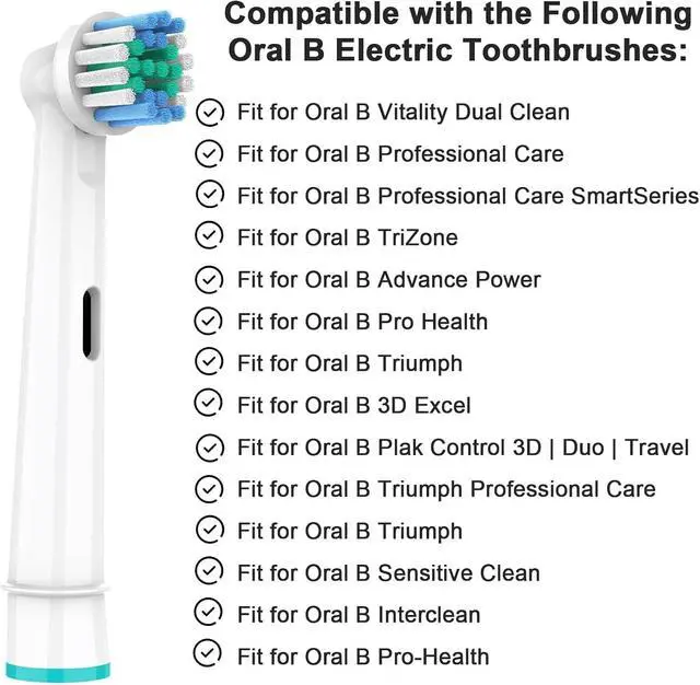 Alt view image 2 of 7 - Replacement Toothbrush Heads Compatible with Oral-B Braun