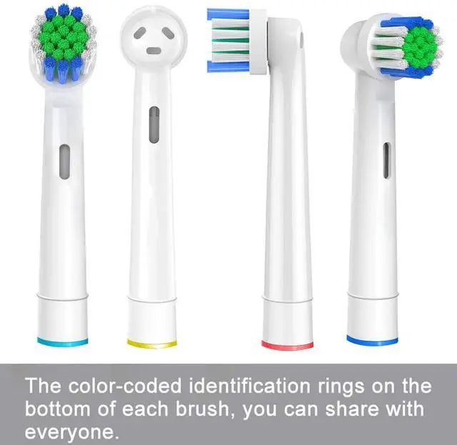 Alt view image 5 of 7 - Replacement Toothbrush Heads Compatible with Oral-B Braun, 4 Pcs Professional Electric Toothbrush Heads Brush Heads for Oral B Replacement Heads Refill Pro 500/1000/1500/3000/3757/5000/7000/7500/8000