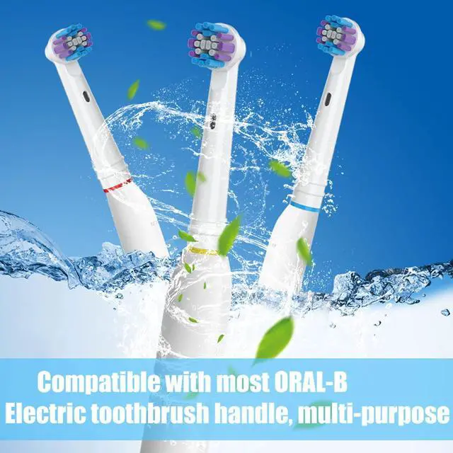 Alt view image 2 of 7 - Replacement Toothbrush Heads for Oral-B, 4 Pack Replacement Heads Compatible with Oral B Braun Electric Toothbrush, 1 Count (Pack of 4)