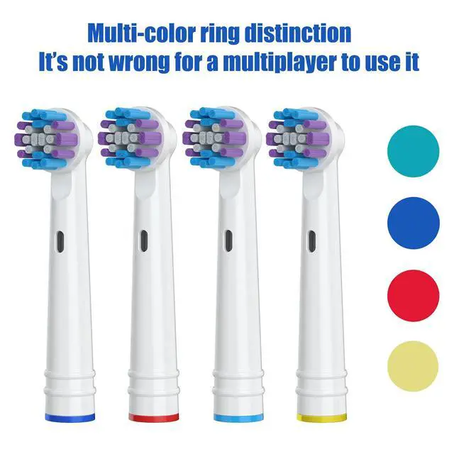 Alt view image 4 of 7 - Replacement Toothbrush Heads for Oral-B, 4 Pack Replacement Heads Compatible with Oral B Braun Electric Toothbrush, 1 Count (Pack of 4)