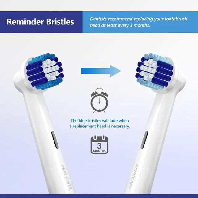 Alt view image 5 of 7 - 8 Pack Replacement Brush Heads Compatible Toothbrush Heads for Braun Oral-B Professional Care 500 600 1000 2000 2500 3000 5000 7000 and More Vitality Pro Smart Genius Electric Toothbrushes