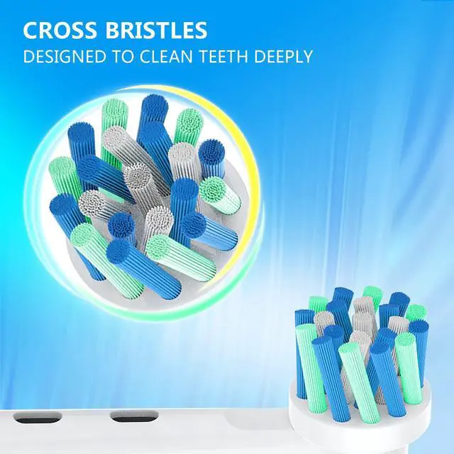 Alt view image 2 of 6 - Cross bristles Replacement Heads for Oral B Braun Electric Handle