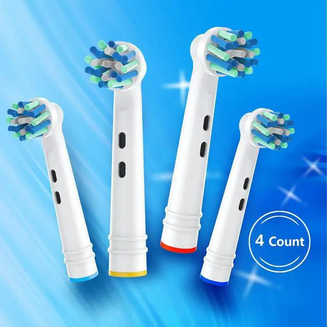 Alt view image 5 of 6 - Cross bristles Replacement Heads for Oral B Braun Electric Handle
