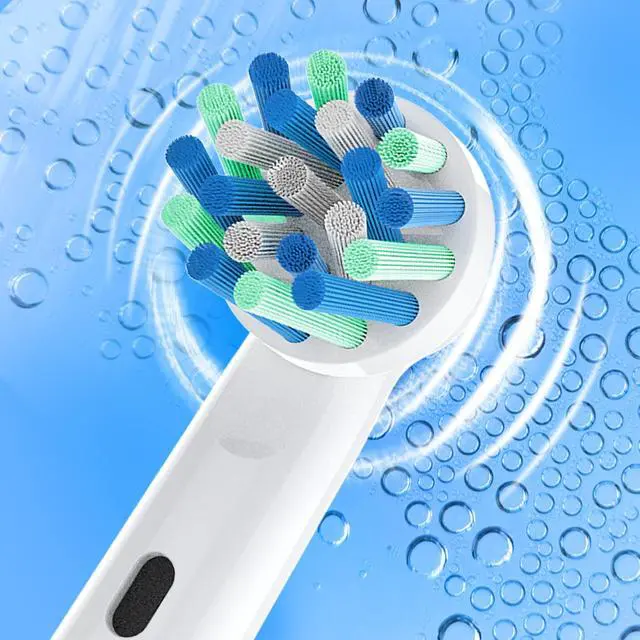 Alt view image 6 of 6 - Cross bristles Replacement Heads for Oral B Braun Electric Handle