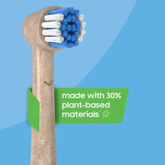 Alt view image 3 of 5 - Biodegradable Replacement Toothbrush Heads Compatible Compatible with Oral-b Braun - 4pcs Eco Friendly Soft Electric Brush Heads for Sensitive Teeth Removing Plaque and Eliminating Bad Breath
