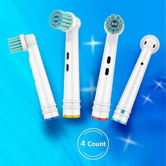 Alt view image 5 of 6 - Extra Soft Brush Head Compatible with Oral B Electric Handle,4pcs