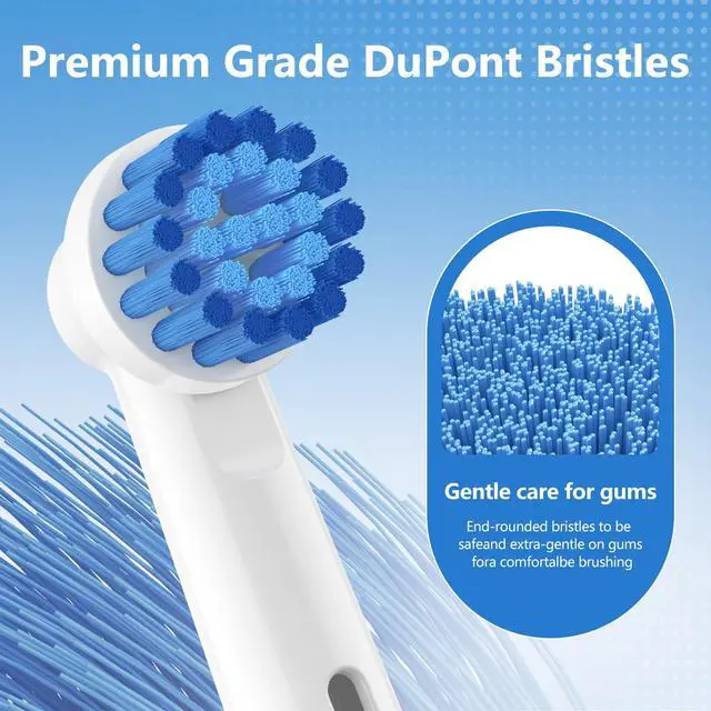 Alt view image 4 of 7 - Soft Bristle Sensitive Replacement Brush Heads for Braun Electric Toothbrush - Gentle and Comfortable Brushing for Sensitive Gums - Pack of 12