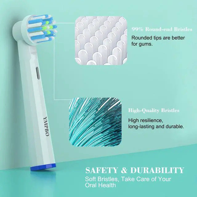 Alt view image 4 of 6 - Replacement Heads Compatible with Oral B Braun Electric Toothbrush, EB50