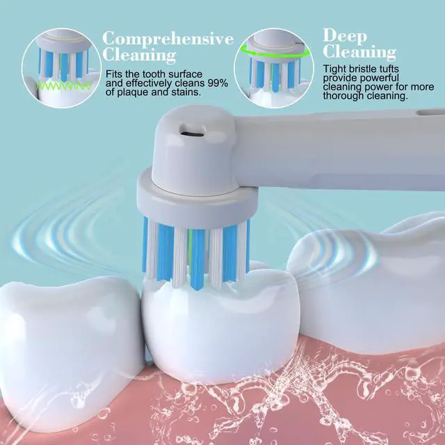 Alt view image 3 of 6 - Replacement Heads Compatible with Oral B Braun Electric Toothbrush, EB50
