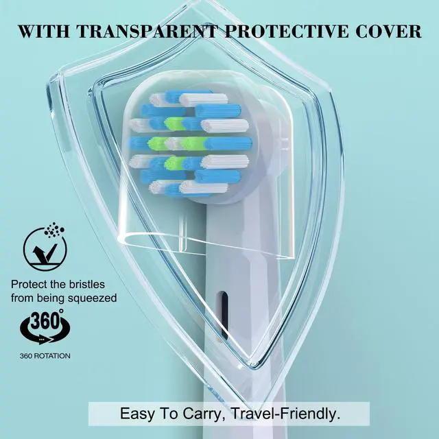 Alt view image 5 of 6 - Replacement Heads Compatible with Oral B Braun Electric Toothbrush, EB50