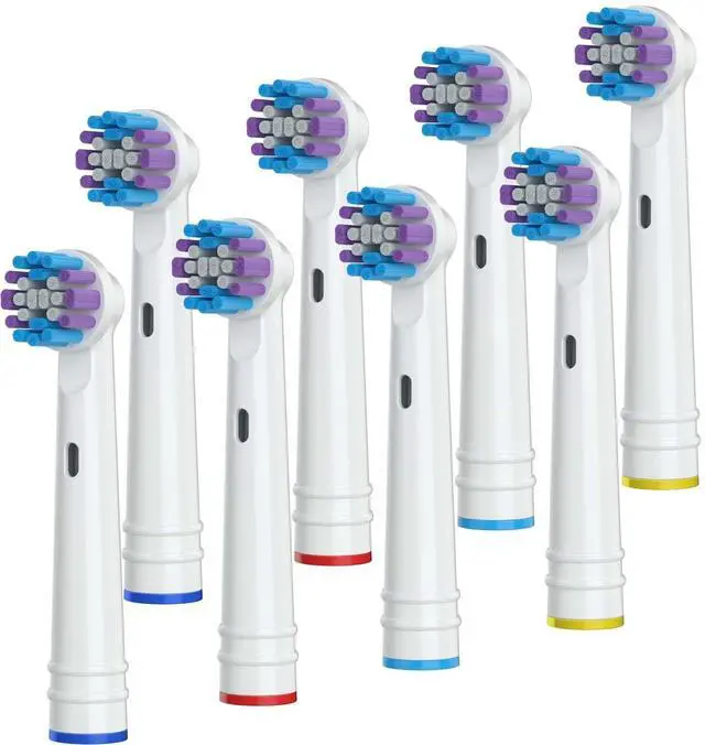 Main image of Replacement Toothbrush Heads for Oral-B, 8 Pack Replacement Heads Compatible with Oral B Braun Electric Toothbrush