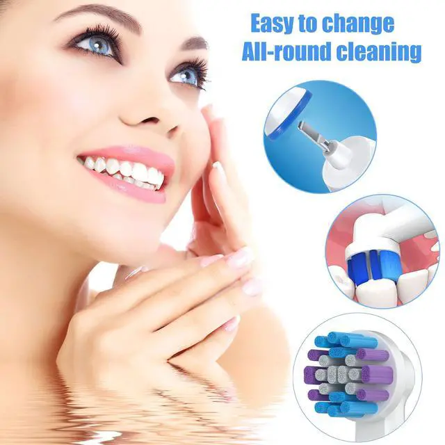Alt view image 6 of 6 - Replacement Toothbrush Heads for Oral-B, 8 Pack Replacement Heads Compatible with Oral B Braun Electric Toothbrush