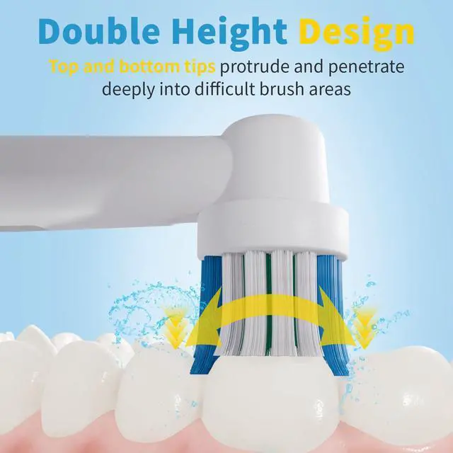 Alt view image 3 of 7 - 8 Pack Replacement Toothbrush Head Compatible with Oral B Toothbrush (Premium Packaging)