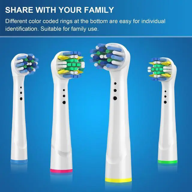 Alt view image 2 of 6 - 8 Pcs Replacement Toothbrush Heads deep Cleaning Compatible with Oral B Braun, Professional Electric Toothbrush Brush Heads Compatible with Oral b Replacement Heads Refill 7000/Pro 1000/9600/500/3000
