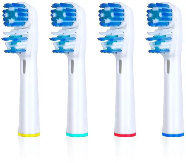Main image of Replacement Brush Heads Compatible with Oral B- Double Clean Design, Double Clean Brush Heads, Compatible with Braun Oral-B Dual Clean Electric Toothbrush - Pack of 4