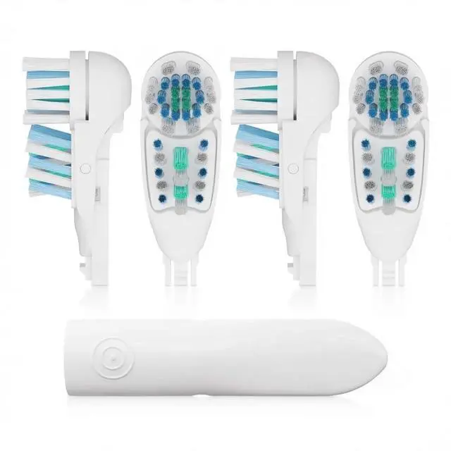 Main image of 4 Pcs Toothbrush Dual Clean Replacements Attachments Brush Heads Refill Accessories Compatible with Oral-B Cross Action Power 4732 3733 4734 Rotating Power Toothbrush Heads & Crisscross Bristles