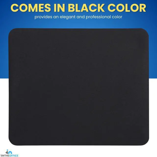 Alt view image 6 of 7 - Mouse Pad Non-Skid, 8.27" H x 8.27" W, Black