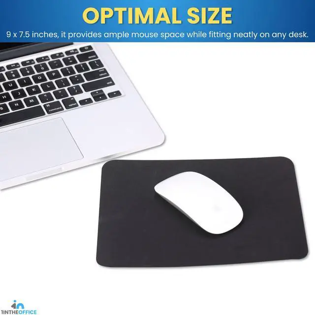 Alt view image 7 of 7 - Mouse Pad Non-Skid, 8.27" H x 8.27" W, Black