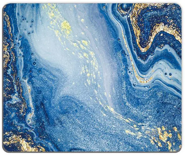 Main image of Mouse Pad, Ultra-Smooth Mousepad, 9.5 x 7.9Inch, Non-Slip Rubber Base Computer Mouse Pads, Durable & Washable, Suitable for Office and Gaming (Blue Marble)