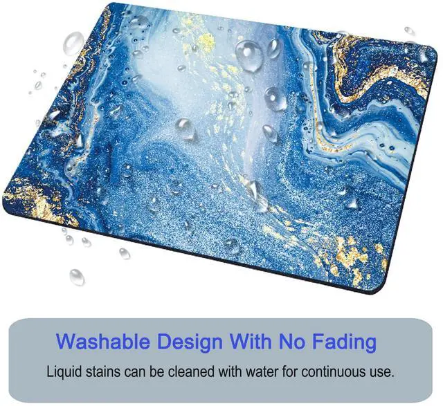 Alt view image 5 of 7 - Mouse Pad, Ultra-Smooth Mousepad, 9.5 x 7.9Inch, Non-Slip Rubber Base Computer Mouse Pads, Durable & Washable, Suitable for Office and Gaming (Blue Marble)