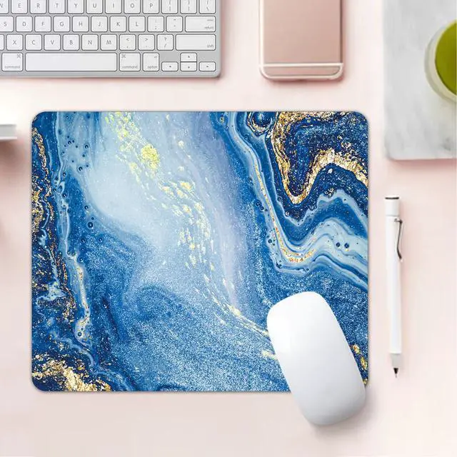 Alt view image 7 of 7 - Mouse Pad, Ultra-Smooth Mousepad, 9.5 x 7.9Inch, Non-Slip Rubber Base Computer Mouse Pads, Durable & Washable, Suitable for Office and Gaming (Blue Marble)