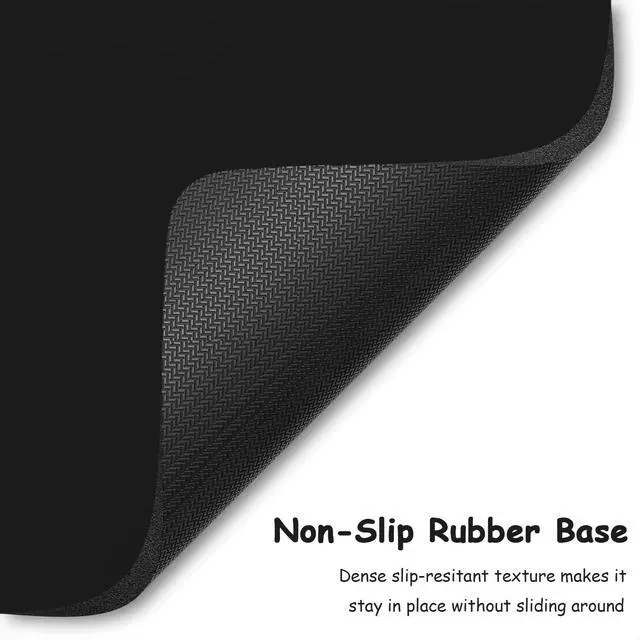 Alt view image 4 of 7 - Small Mouse Pad, 5 x 6 Inch Thick Rubber Premium-Textured Non-Slip Portable & Washable Mini Mouse Mat for Women Men Wireless Laptops Keyboard Tray Gaming Work Computer Travel, Jet Black