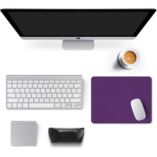 Alt view image 3 of 7 - Mouse Pad, 12 x 10 Inch Square Mousepad, 3mm Thick Rubber Mouse Mat with Pretty Design, Premium-Textured Non-Slip for Gaming Work Office Wireless Mouse Men Women, Dark Purple