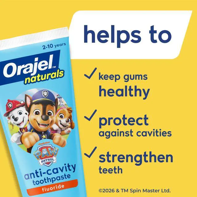 Alt view image 3 of 7 - Kids Paw Patrol Anti-Cavity Fluoride Toothpaste, Natural Fruity Bubble Flavor, 4.2oz Tube