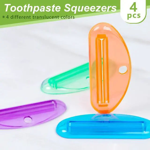 Alt view image 3 of 7 - Toothpaste Tube Squeezer, 4 PCS Toothpaste Squeezer Roller Tool