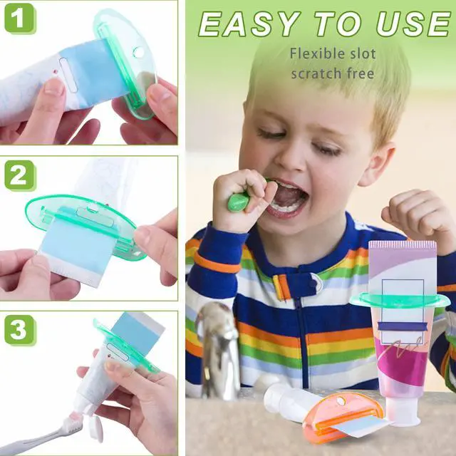Alt view image 5 of 7 - Toothpaste Tube Squeezer, 4 PCS Toothpaste Squeezer Roller Tool