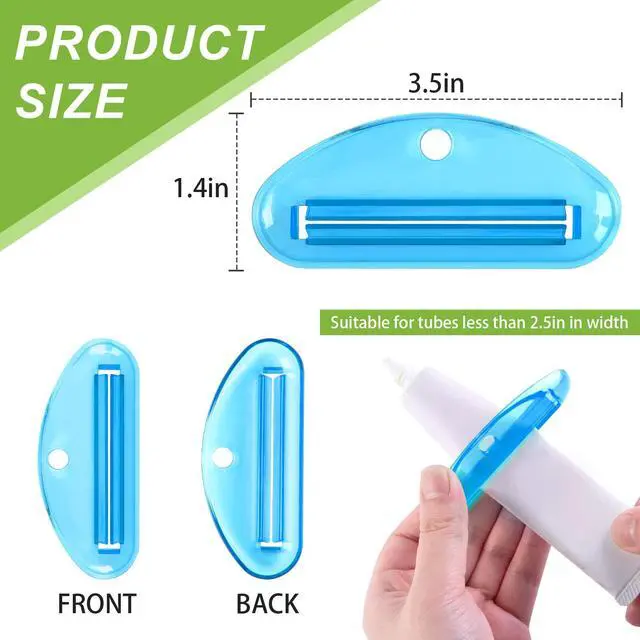 Alt view image 2 of 7 - Toothpaste Tube Squeezer, 4 PCS Toothpaste Squeezer Roller Tool