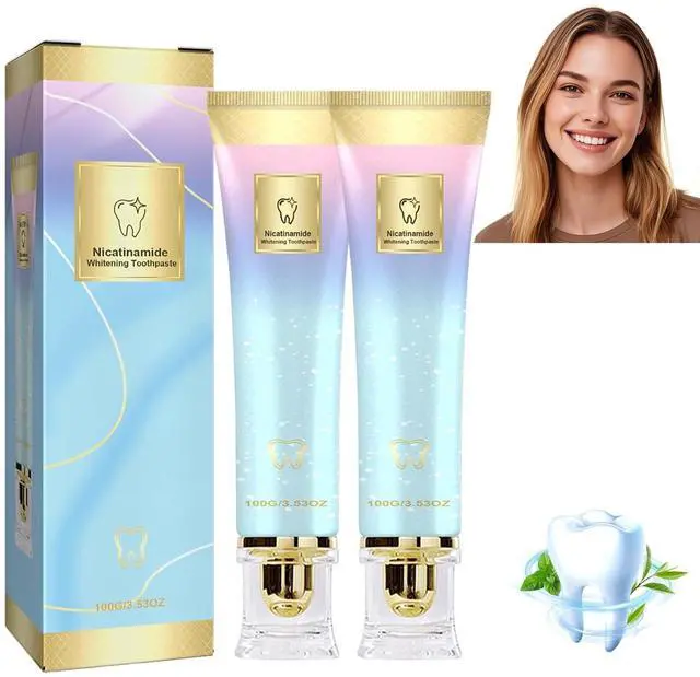 Main image of 2PCS Niacinamide Whitening Toothpaste,Niacinamid Toothpast,Niacinamide Intensive Whitening Toothpaste, Fresh Breath, Remove Tooth Stains,Complete Care