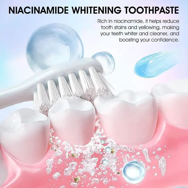 Alt view image 3 of 5 - 2PCS Niacinamide Whitening Toothpaste,Niacinamid Toothpast,Niacinamide Intensive Whitening Toothpaste, Fresh Breath, Remove Tooth Stains,Complete Care