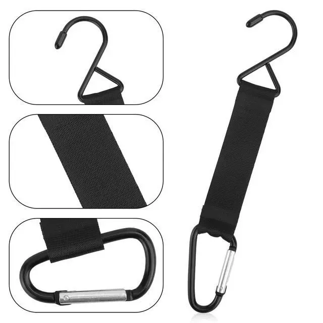 Alt view image 4 of 7 - 2pcs Baseball Bag Hook for Fence, Fence Hook Carabiner Multifunctional Tennis Backpack Hooking Outdoor Camping Equipment Hanging Buckle Clips for Basketball Football Bags