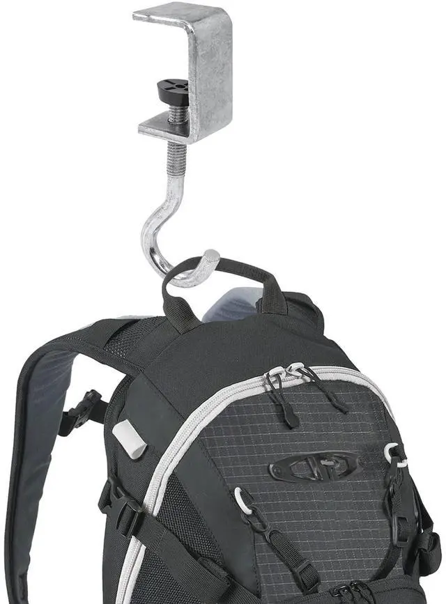 Alt view image 2 of 7 - 2 Pcs Desk Mount Bag Holder Hook Clamp-On Backpack Hanger Portable Desk Mount Headphones Holder Reduce Desk Clutter for Table Desk, Under Counter