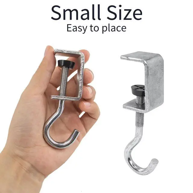 Alt view image 7 of 7 - 2 Pcs Desk Mount Bag Holder Hook Clamp-On Backpack Hanger Portable Desk Mount Headphones Holder Reduce Desk Clutter for Table Desk, Under Counter