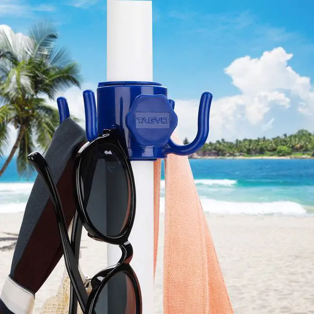 Alt view image 6 of 7 - Beach Umbrella Hanging Hook, 2 Pack Umbrella Hooks Hanger, 4 Prongs Beach Umbrella Hanging Holder, Beach Accessories for Beach Camping Trips
