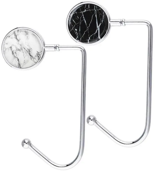 Main image of Purse Hanger, Bag Hanger, Handbag Storage Decor Table Hook for Women (White+Black Marble)