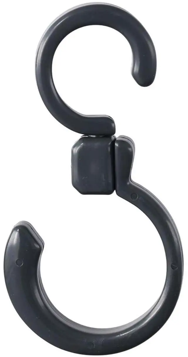 Main image of Multifunctional Plastic Swivel Foldable Hook Portable Rotate S Hook Hanger