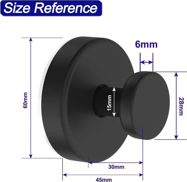 Alt view image 2 of 6 - ZUDAY 2 Pieces No Drill Black Suction Cup Hooks for Shower, Removable Towel Hooks for Bathroom Window Glass Door Wall, Bath Robe Looafh Hook for Hanging, for Wreath