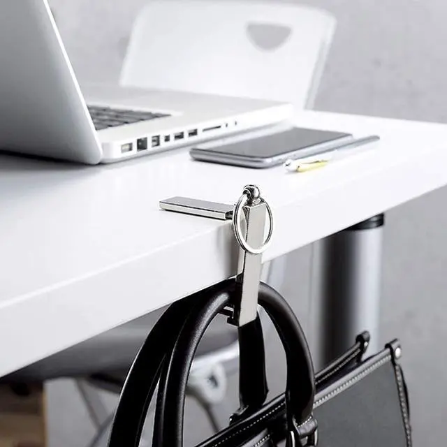 Main image of LonlyEagle Instant Bag Hanger Collection,Purse Handbag Hook Hanger Holder for Table Desk2-in-1 Purse Hook for Table & Phone StandWomen's Handbag Storage Foldable Decor Table Hook(Platinum)
