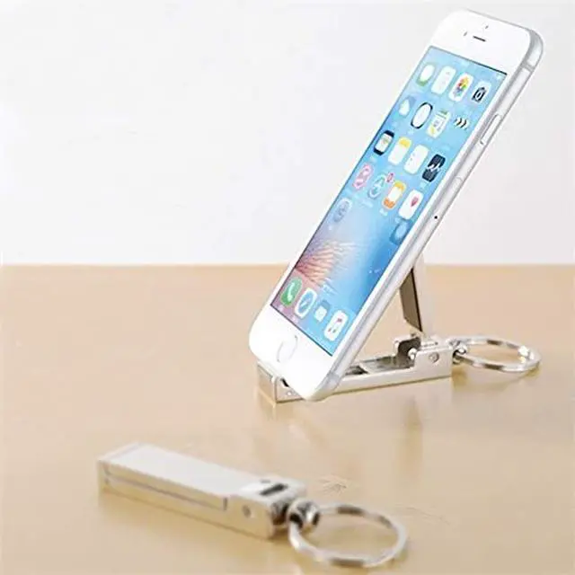 Alt view image 3 of 7 - LonlyEagle Instant Bag Hanger Collection,Purse Handbag Hook Hanger Holder for Table Desk2-in-1 Purse Hook for Table & Phone StandWomen's Handbag Storage Foldable Decor Table Hook(Platinum)