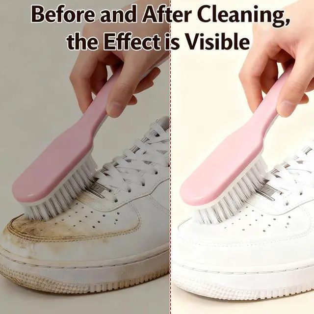 Alt view image 7 of 7 - 2Pack Shoe Cleaning Brush Household Laundry Clothes Scrubbing for Stains Bathroom Ergonomics Grip Easy Hold (2, Green)