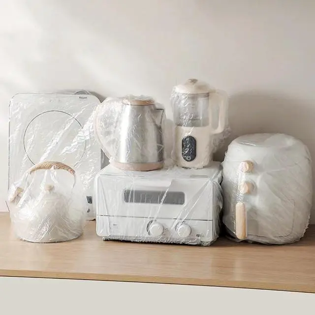 Main image of 10Pcs Clear Thickened Disposable Dust Cover,Kitchen Appliance Covers, Universal Elastic Small Appliance Covers,Elastic Household Kitchen Appliance Dust Proof Protective Cover,Specialty Plates Plates